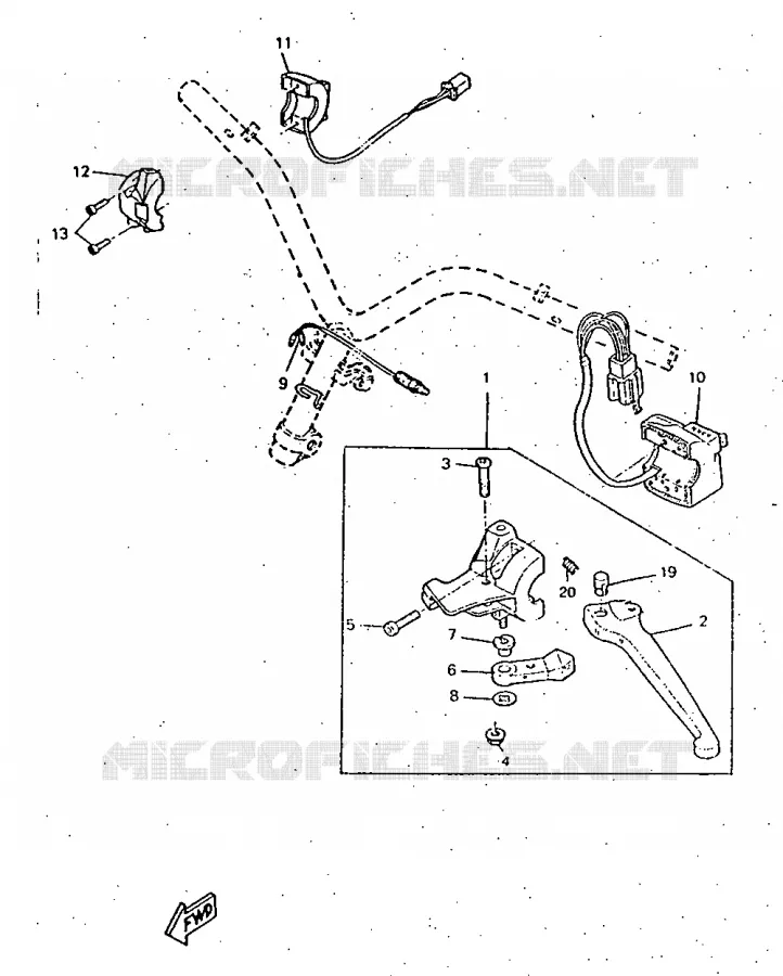 SWITCH / LEVER Yamaha SCOOTER 50 1997 BOOSTER  CW50RS