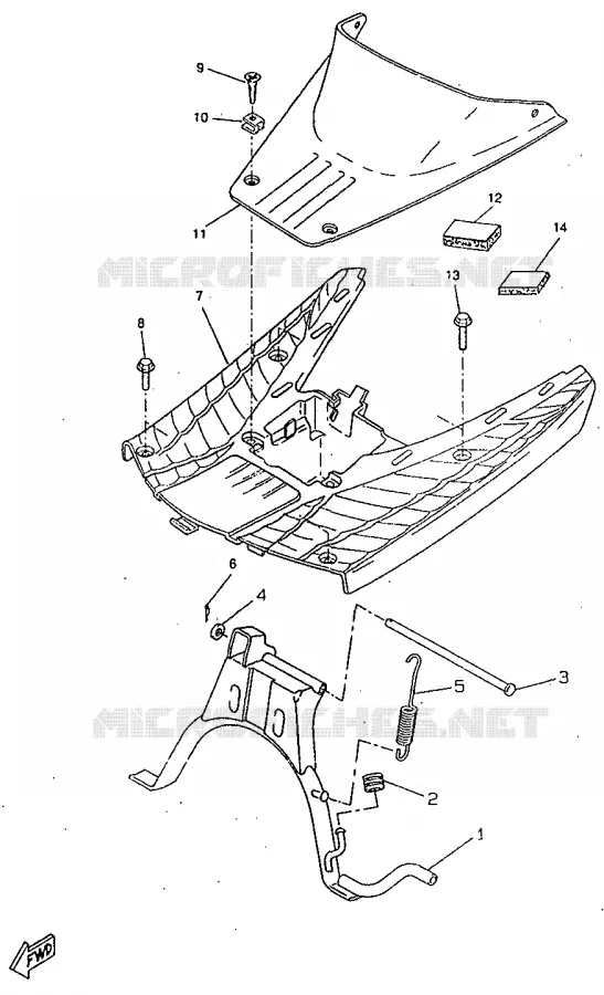 STAND / FOOTREST Yamaha SCOOTER 50 1998 BOOSTER  CW50RS