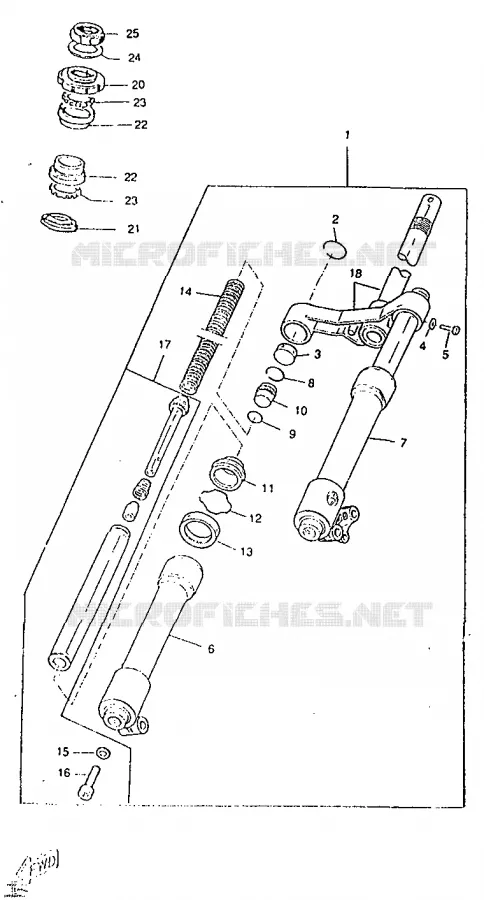 FRONT FORK Yamaha SCOOTER 50 1998 BOOSTER  CW50RS