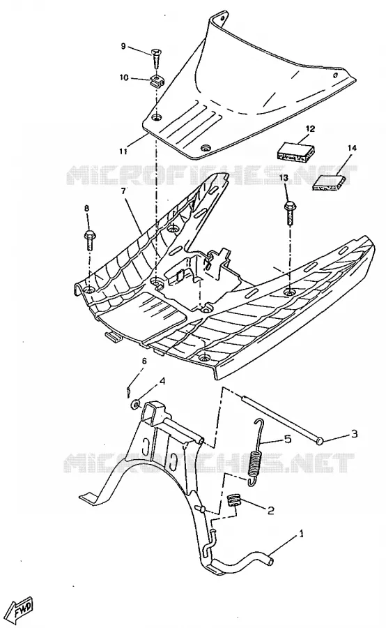 STAND / FOOTREST Yamaha SCOOTER 50 1998 BOOSTER  CW50RS