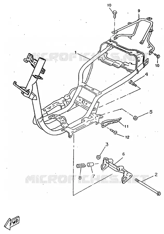FRAME Yamaha SCOOTER 50 1998 BOOSTER  CW50RS