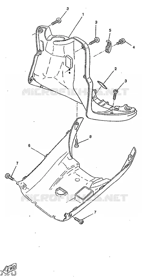 LEG SHIELD Yamaha SCOOTER 50 1998 BOOSTER  CW50RS