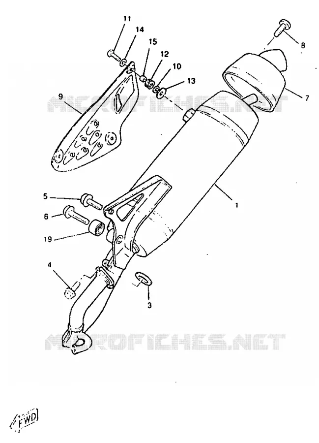 EXHAUST Yamaha SCOOTER 50 1998 BOOSTER  CW50RS