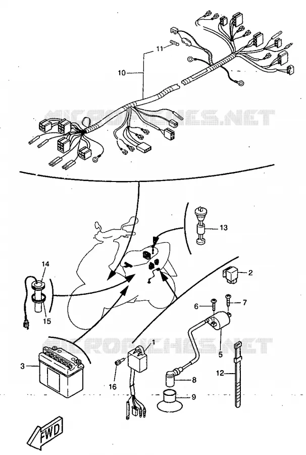 ELECTRICAL 2 Yamaha SCOOTER 50 1998 BOOSTER  CW50RS