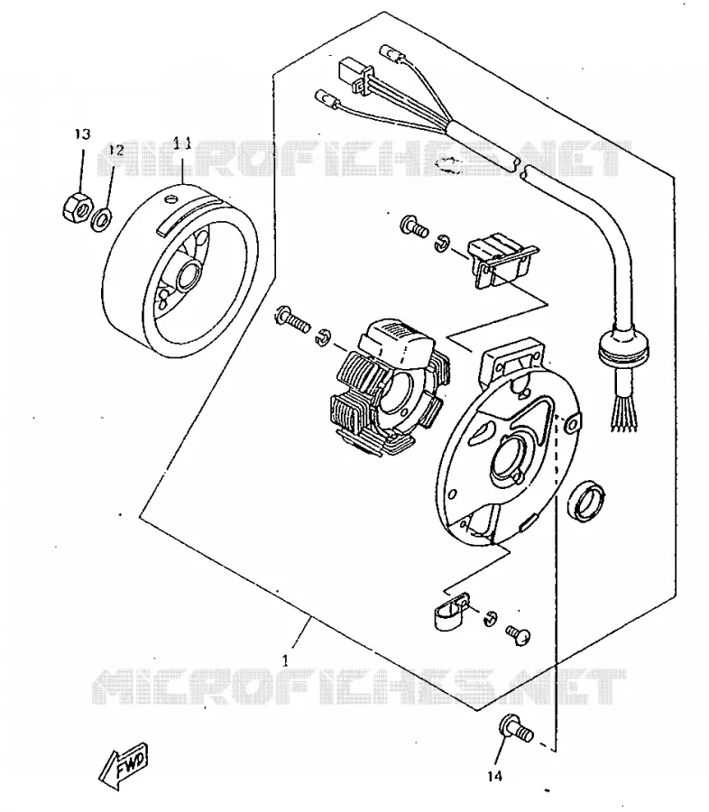 IGNITION Yamaha SCOOTER 50 1998 NEXT GENERATION  CW50RS