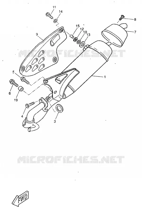 EXHAUST Yamaha SCOOTER 50 1998 NEXT GENERATION  CW50RS