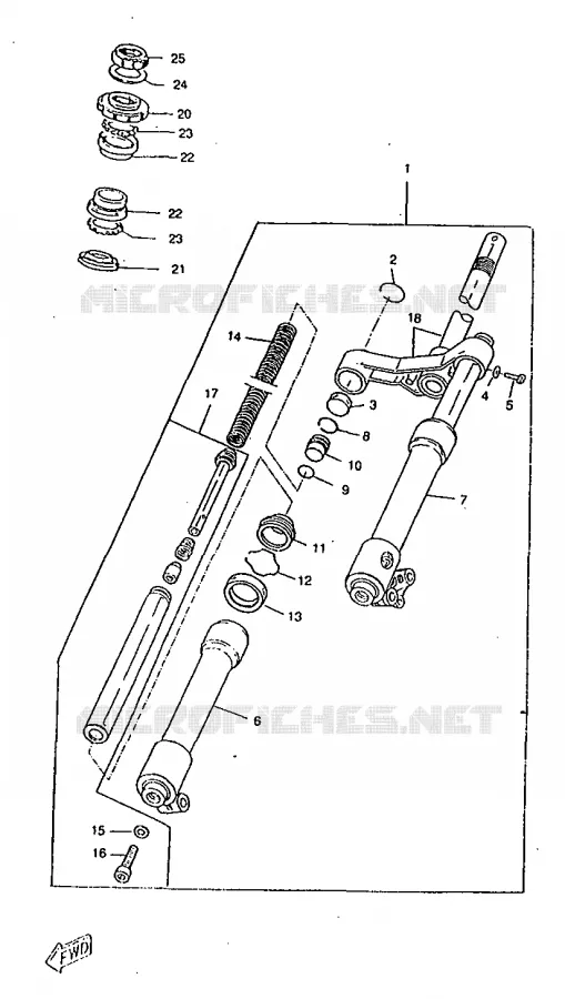FRONT FORK Yamaha SCOOTER 50 1998 BOOSTER  CW50RS