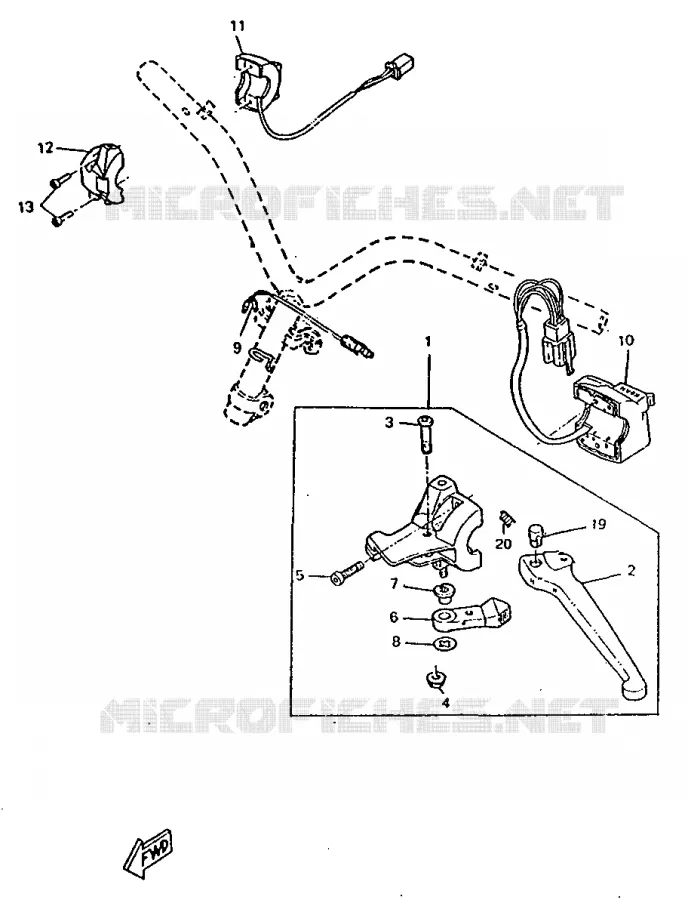 SWITCH / LEVER Yamaha SCOOTER 50 1998 BOOSTER  CW50RS