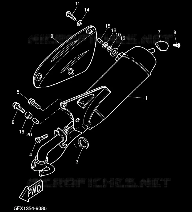 EXHAUST Yamaha SCOOTER 50 2000 NEXT GENERATION  CW50RS