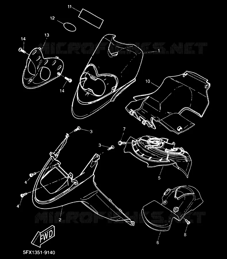 FENDER Yamaha SCOOTER 50 2000 NEXT GENERATION  CW50RS
