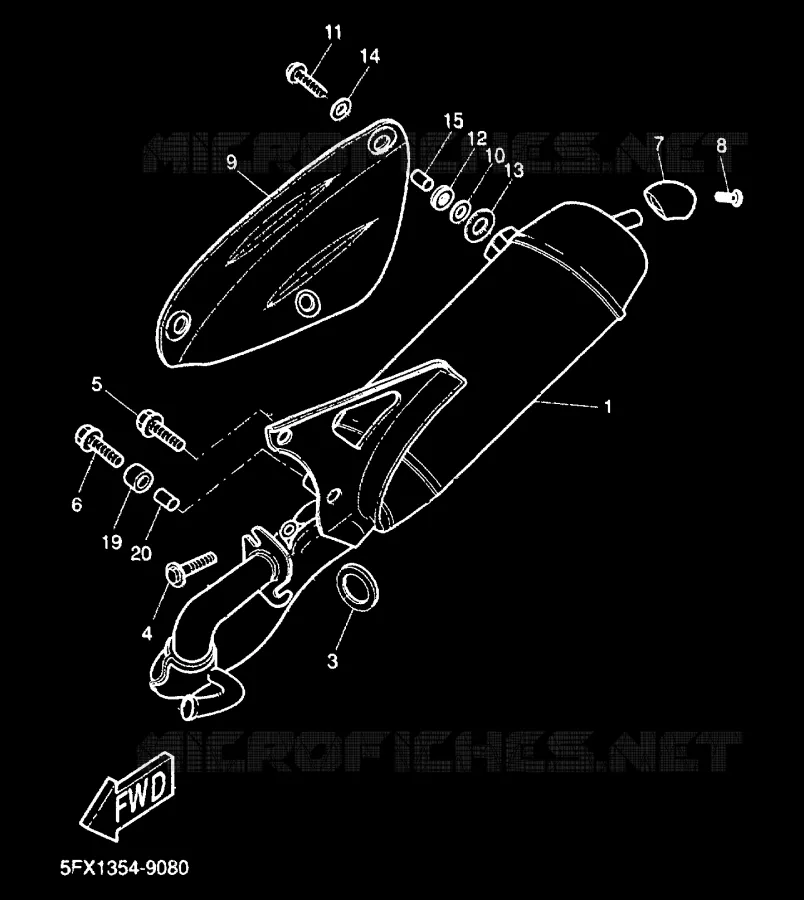 EXHAUST Yamaha SCOOTER 50 2000 NEXT GENERATION  CW50RS