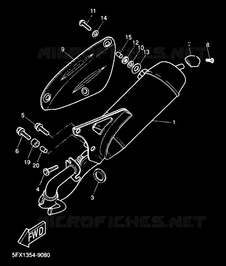 EXHAUST Yamaha SCOOTER 50 2000 NEXT GENERATION  CW50RS
