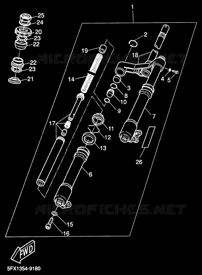 FRONT FORK Yamaha SCOOTER 50 2000 NEXT GENERATION  CW50RS