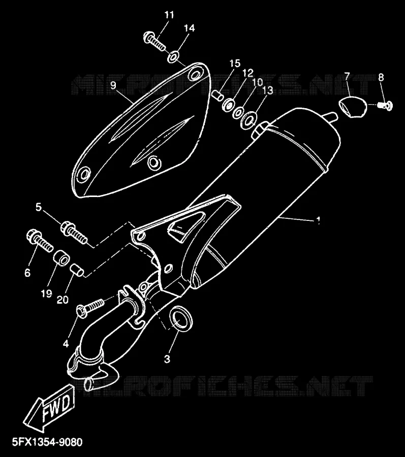 EXHAUST Yamaha SCOOTER 50 2000 NEXT GENERATION  CW50RS