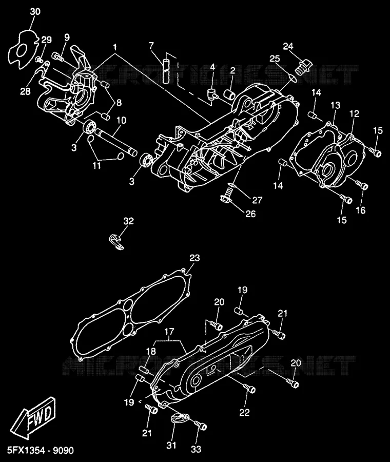CRANKCASE Yamaha SCOOTER 50 2000 NEXT GENERATION  CW50RS