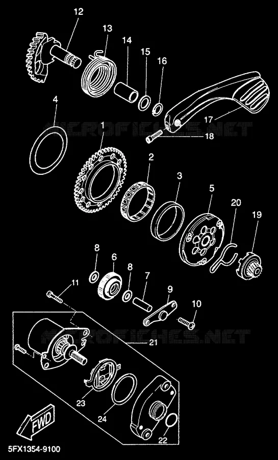STARTER MOTOR Yamaha SCOOTER 50 2000 NEXT GENERATION  CW50RS