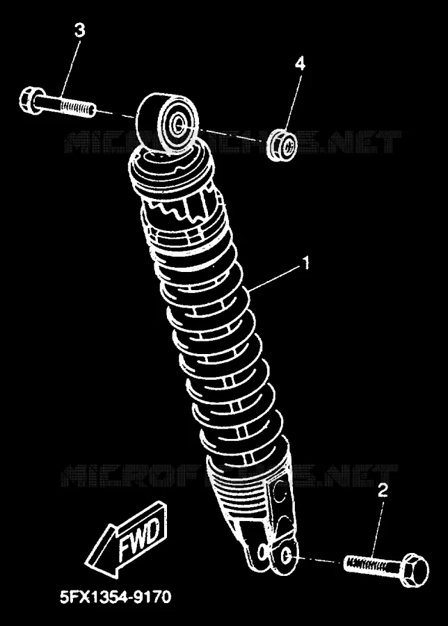 REAR SHOCK ABSORBER Yamaha SCOOTER 50 2000 NEXT GENERATION  CW50RS