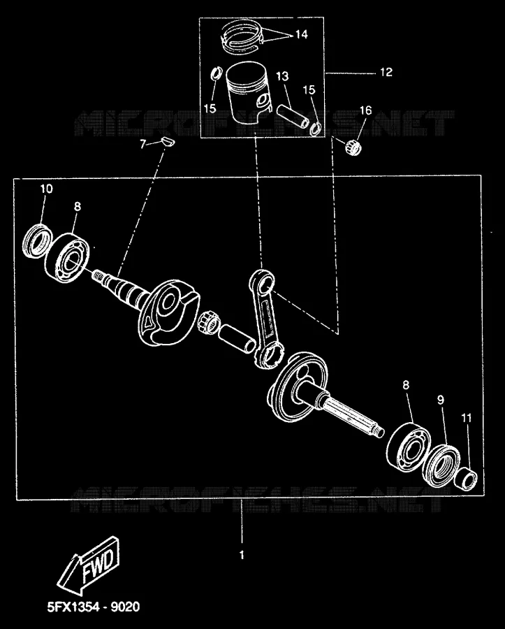 CRANKSHAFT / PISTON Yamaha SCOOTER 50 2000 NEXT GENERATION  CW50RS