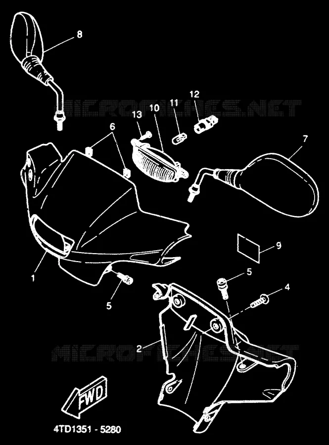 COVER 1 Yamaha SCOOTER 50 2000 NEXT GENERATION  CW50RS