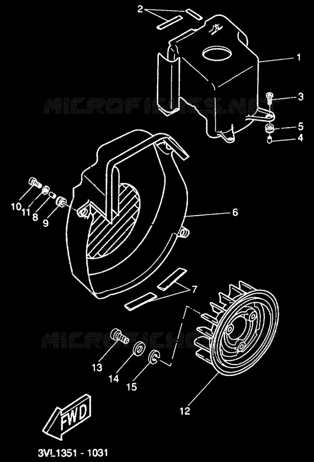 AIR SHROUD & FAN Yamaha SCOOTER 50 2000 NEXT GENERATION  CW50RS