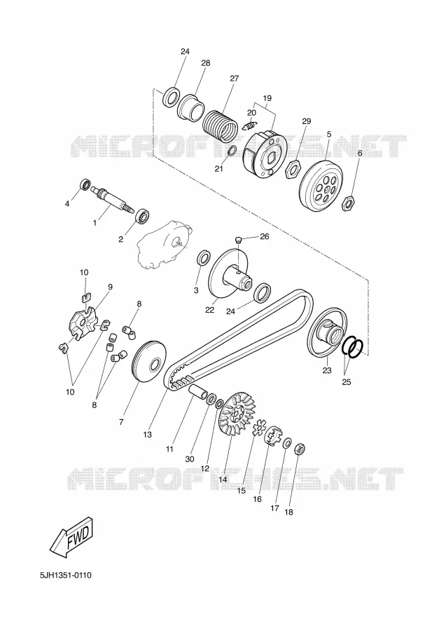 STARTER CLUTCH Yamaha SCOOTER 50 2003 NEXT GENERATION  CW50RS