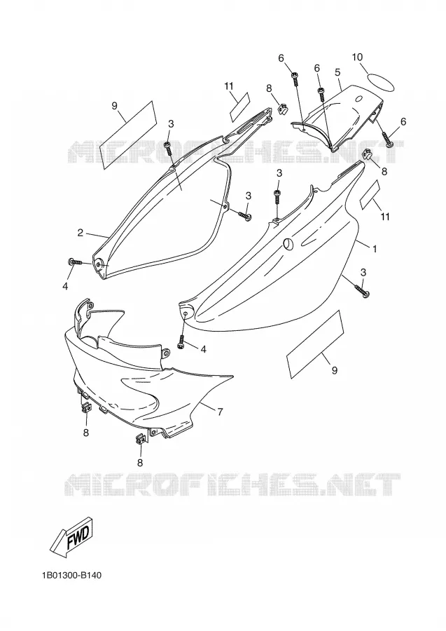 SIDE COVER Yamaha SCOOTER 50 2003 NEXT GENERATION  CW50RS