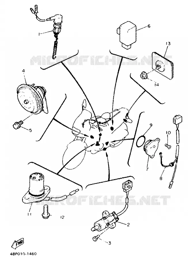 ELECTRICAL 2 Yamaha MOTO 600 1992 XJS DIVERSION  XJ600SN (20.3KW