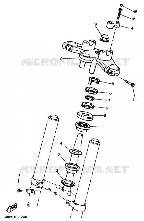 STEERING Yamaha MOTO 600 1993 XJS DIVERSION  XJ600SN (20.3KW