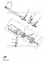 GEAR SHIFT SELECTOR DRUM / FORKS for Yamaha XJ 1987