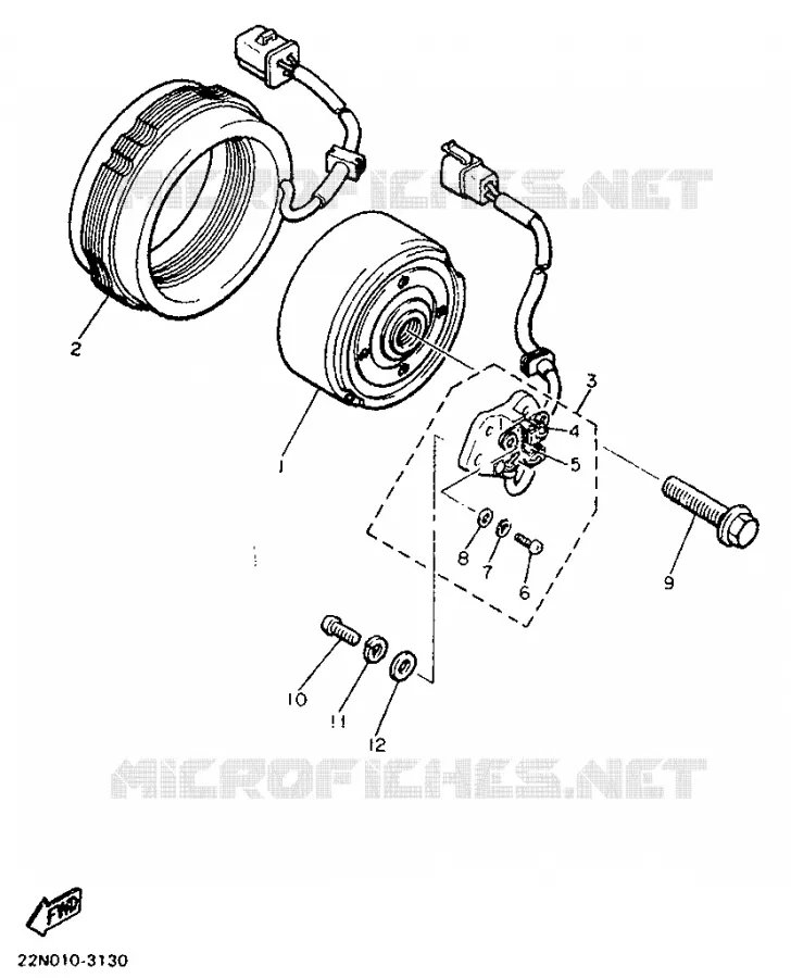 IGNITION Yamaha MOTO 900 1992 XJ  XJ900F