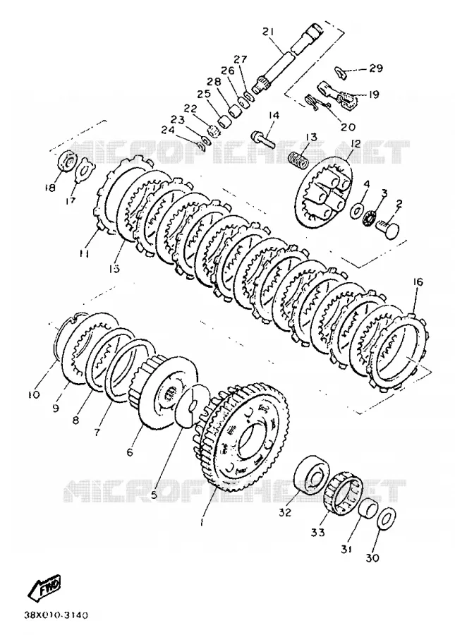 STARTER CLUTCH Yamaha MOTO 900 1992 XJ  XJ900F