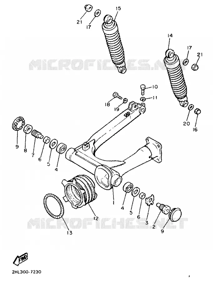 SWINGARM / SHOCK ABSORBER Yamaha MOTO 900 1992 XJ  XJ900F