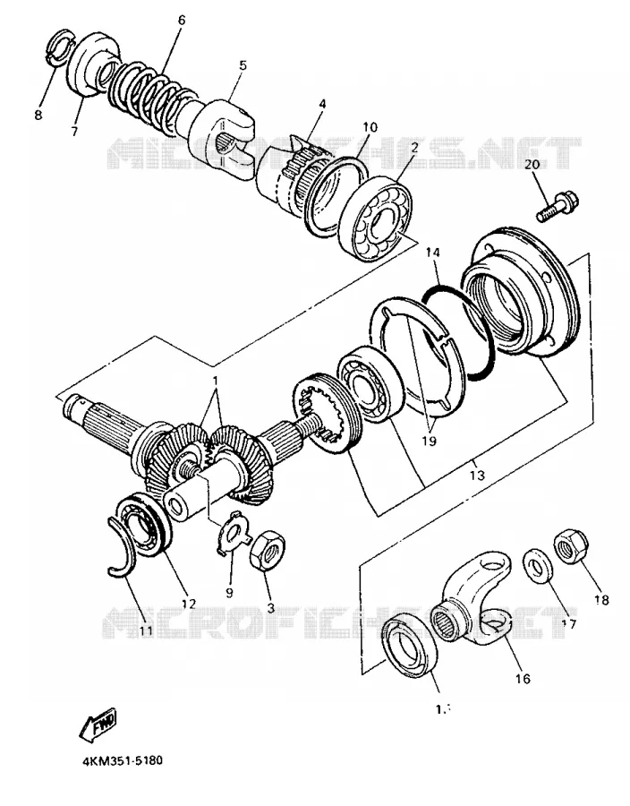 CROSS SHAFT Yamaha MOTO 900 1995 DIVERSION  XJ900S
