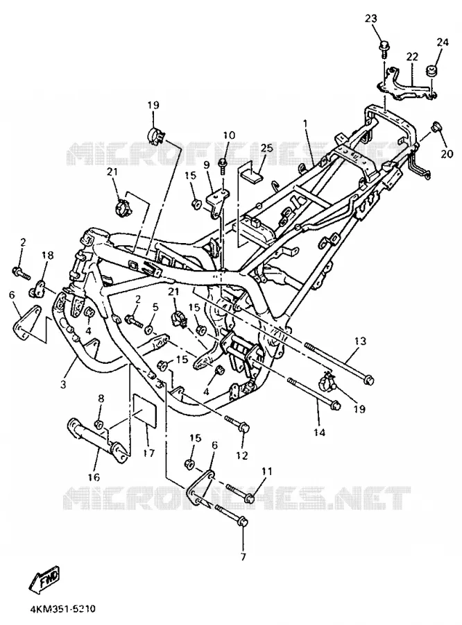 FRAME Yamaha MOTO 900 1995 DIVERSION  XJ900S