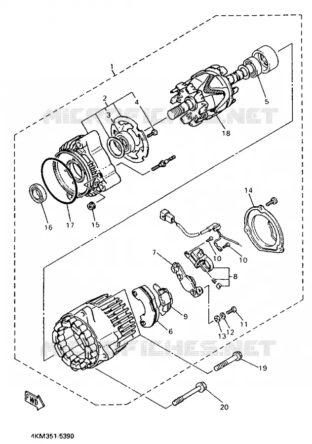 IGNITION Yamaha MOTO 900 1995 DIVERSION  XJ900S