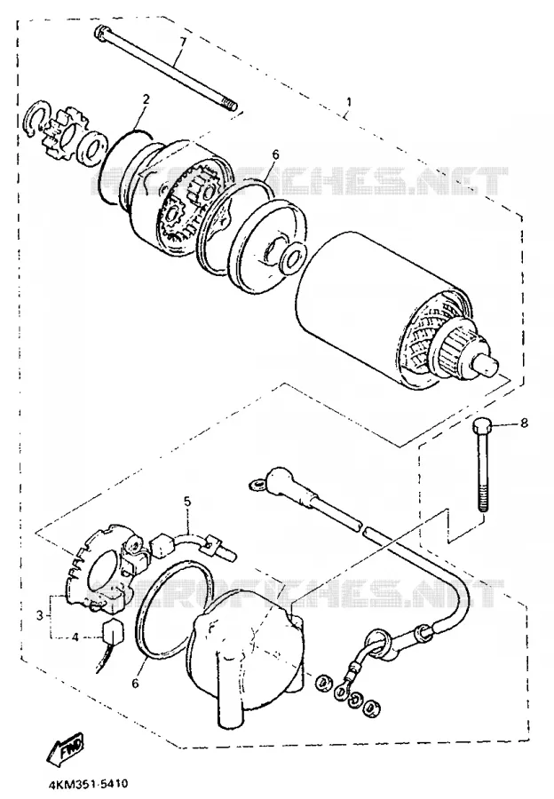 STARTER MOTOR Yamaha MOTO 900 1995 DIVERSION  XJ900S