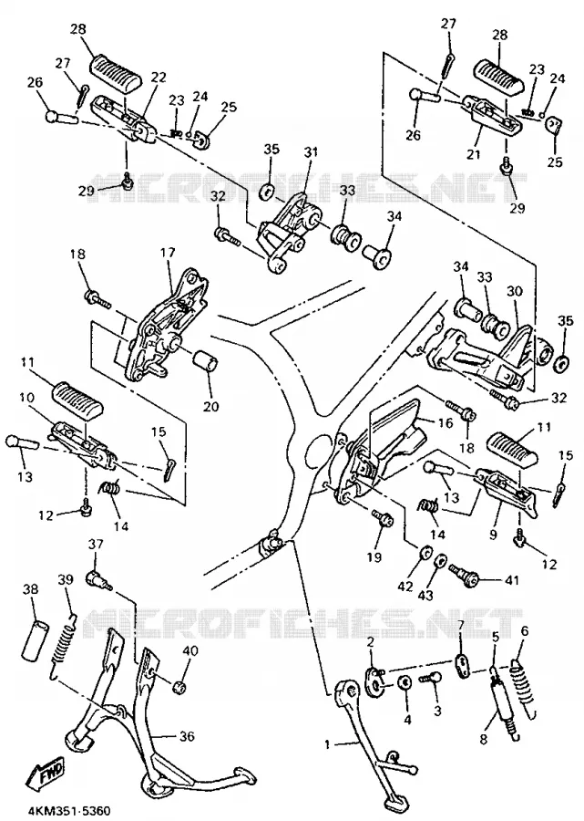 STAND / FOOTREST Yamaha MOTO 900 1995 DIVERSION  XJ900S