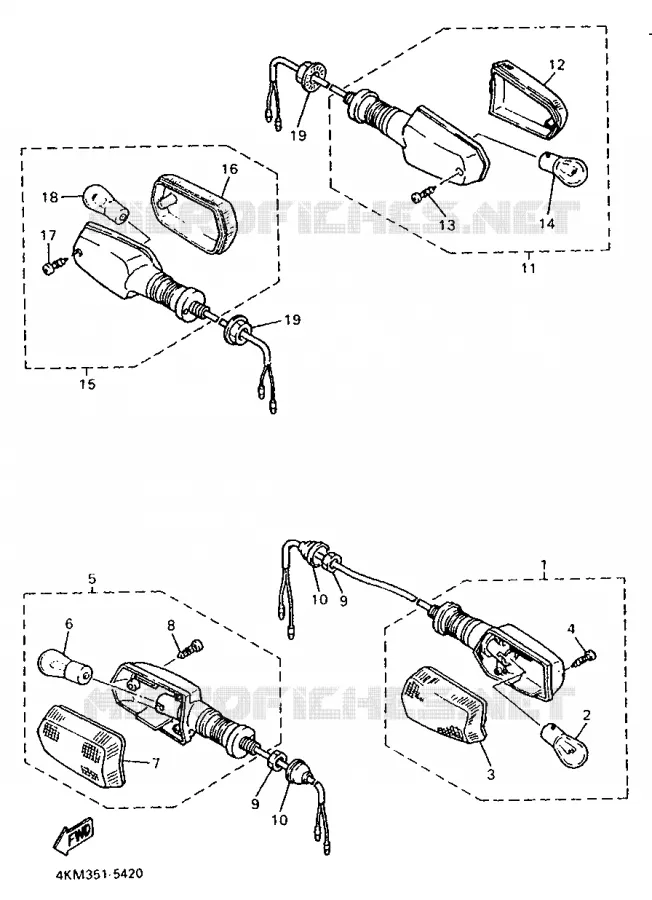 INDICATOR Yamaha MOTO 900 1995 DIVERSION  XJ900S
