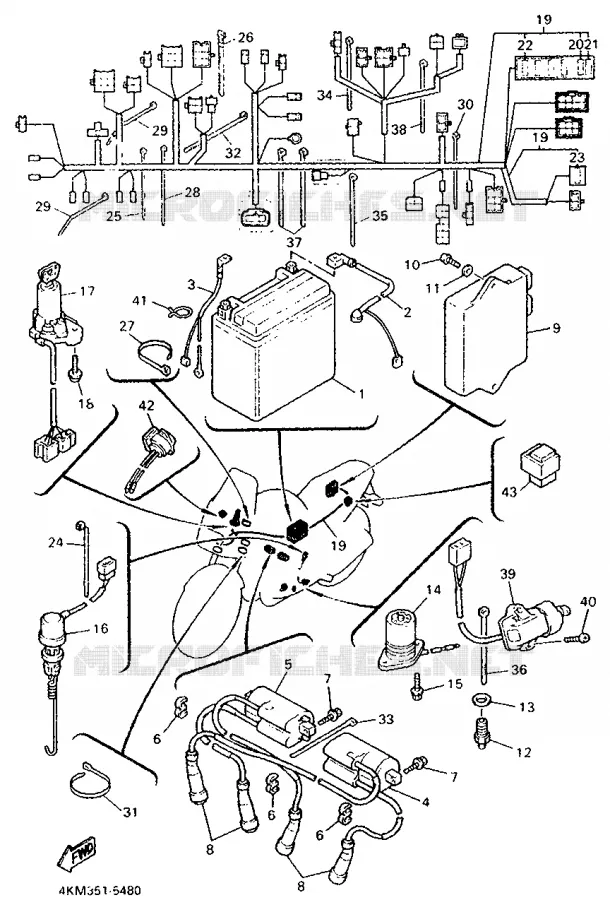 ELECTRICAL 2 Yamaha MOTO 900 1995 DIVERSION  XJ900S