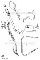HANDLEBAR & CABLES for Yamaha DIVERSION 1995