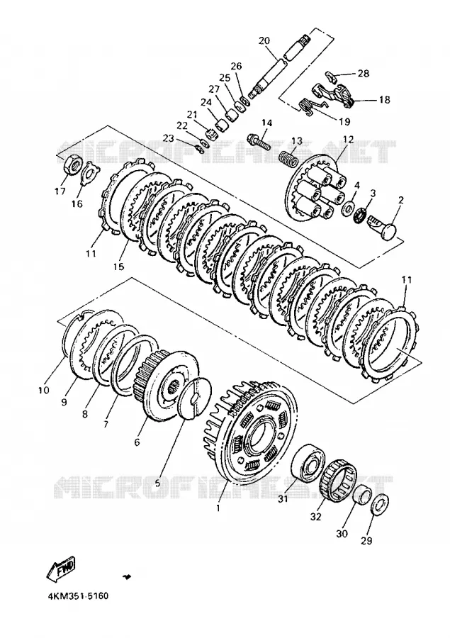 STARTER CLUTCH Yamaha MOTO 900 1996 DIVERSION  XJ900S