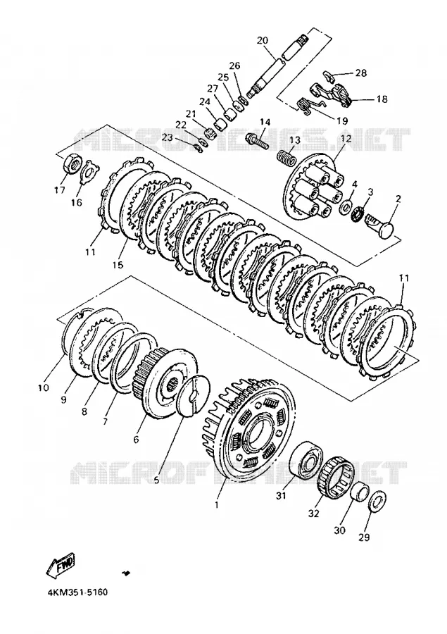 STARTER CLUTCH Yamaha MOTO 900 1997 DIVERSION  XJ900S