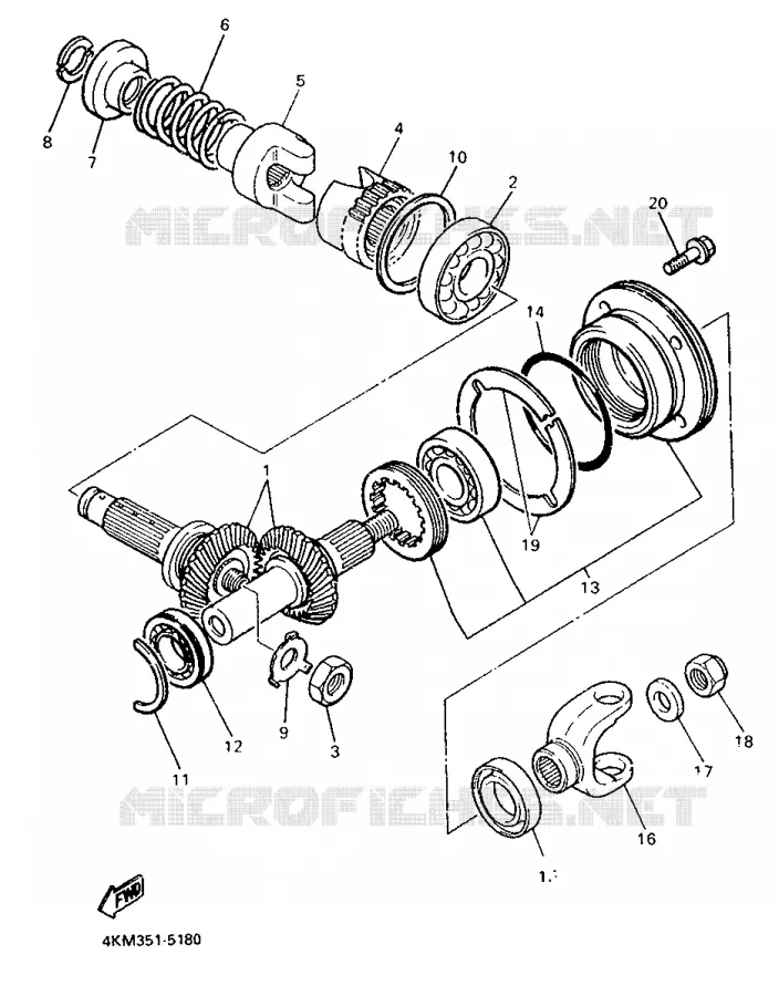 CROSS SHAFT Yamaha MOTO 900 1997 DIVERSION  XJ900S