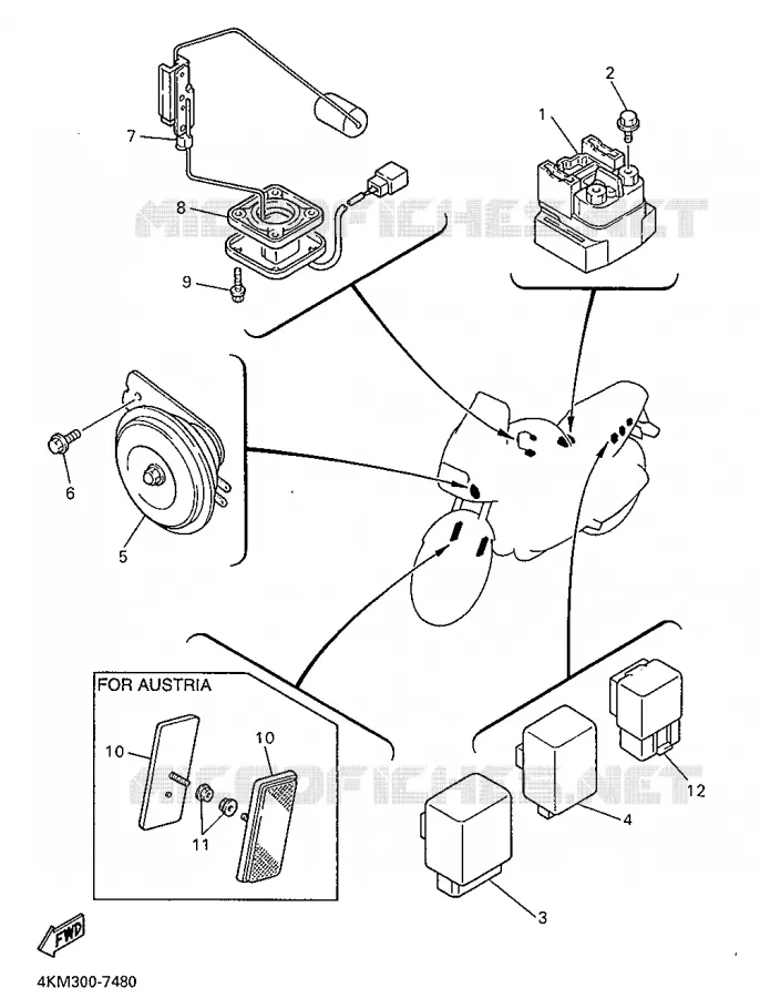 ELECTRICAL 1 Yamaha MOTO 900 1997 DIVERSION  XJ900S