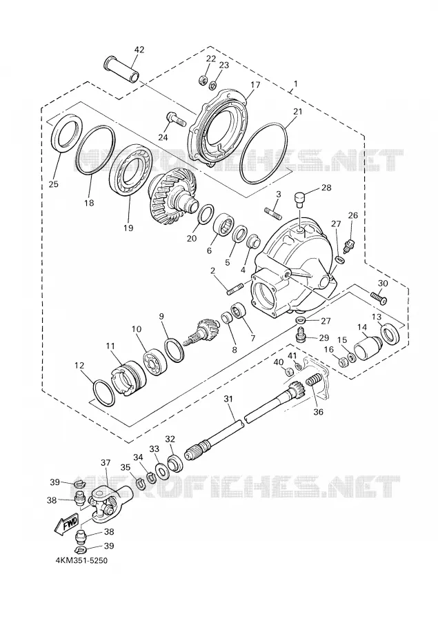 FINAL DRIVE SHAFT / GEAR COUPLING Yamaha MOTO 900 2000 DIVERSION  XJ900S