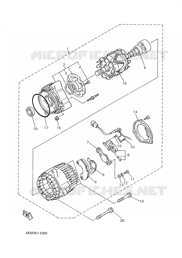 IGNITION Yamaha MOTO 900 2000 DIVERSION  XJ900S