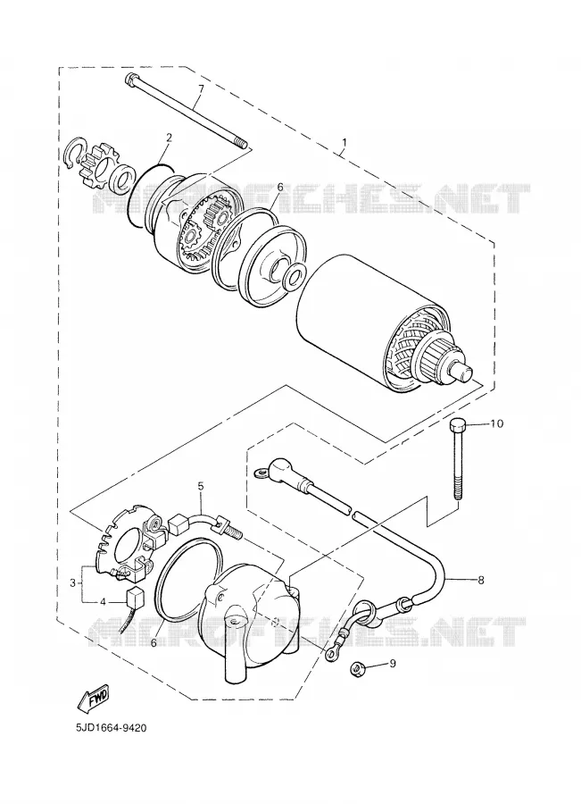 STARTER MOTOR Yamaha MOTO 900 2000 DIVERSION  XJ900S