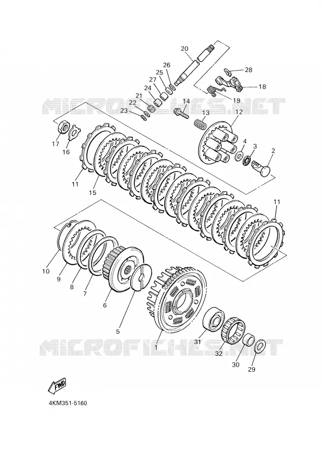 STARTER CLUTCH Yamaha MOTO 900 2001 DIVERSION  XJ900S