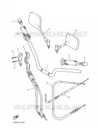 HANDLEBAR & CABLES for Yamaha DIVERSION 2001