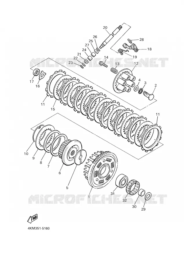 STARTER CLUTCH Yamaha MOTO 900 2001 DIVERSION  XJ900S
